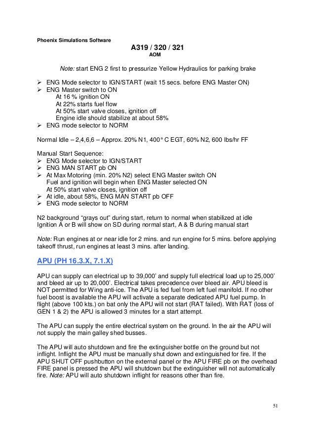 Phoenix Simulation Software A319 / A320 / A321 System Manual